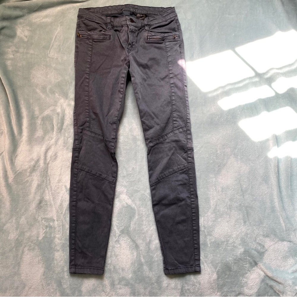 H&M grey/blue low-rise skinny jeans